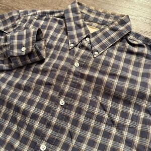 Band Of Outsiders Shirt Mens 3 Large Blue Plaid Long Sleeve Button Preppy USA